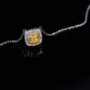 T Family S925 Sterling Silver Necklace Womens Yellow Diamond Necklace Earring Fashion Versatile Set Valentines Day Gift