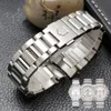 Watchband Men 22 mm czyste solidne wycięcie stali nierdzewne szczotkowane paski do zegarków Bransoletki dla tag Heuer Carrera252T182Y233T