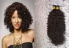 Verworrene lockige I-Tip-Haarverlängerungen, 100 g Stränge, Keration Remy Hair On-Kapsel zum Testen von Haaren2380467