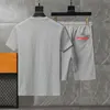 2024 heren tracksuits t-shirt sets luxe ontwerpers geborduurde brief mode sportkleding pak mannen kleding zomer hardloop slijtage T-shirt korte mouwen sport tweedelig