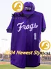 Nick Lodolo 2024 TCU Baseball Jersey Charles King Brandon Williamson Jake Eissler Haylen Green Conner Shepherd TCU Maillots de grenouilles à cornes