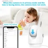 Caméra de surveillance pour bébé 3MP 5Ghz Application CloudEdge WiFi alerte de cri de température sans fil confidentialité Alexa Google berceuse moniteur pour bébé caméra de vision nocturne PTZ Q240308