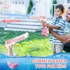 Sand Play Water Fun Ultra-Long Range Electric Water Gun med stor vattenkapacitet med lätt högkvalitativ laddningsbar leksak sommar utomhus poolleksaker