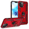 Fall stockproof Armor Kickstand Case för iPhone 12 Mini 11 Pro XR XS Max X 6 6S 7 8 Plus Magnetic Finger Ring Anti-Fall Cover 240304