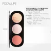 FOCALLURE 5 Färger Pigment Blush Peach Palette Makeup Mineral Nourishing Cheek Tint Face Contour Blusher Powder Cream Cosmetics 240304