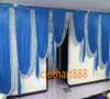 6m breda swags för bakgrundsfestdekoration Bakgrund Draps Valance Wedding Backcloth Stage Curtain med paljetter Draps Stylist4557766