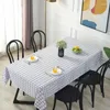Table Cloth Checkered Pattern Tablecloth Cotton Linen Dining Use Dust-Proof Cover Party Wedding Decor