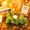 Decorative Flowers Candlestick Wreath Simulation Mini Eucalyptus Candle Farmhouse Wedding Table Party