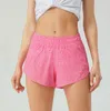 Fitness Shorts High Rise Breattable Yoga Shorts Swift Tyg fodrat kort 2,5 i snabba torra shorts