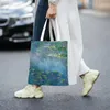 Borse per la spesa Claude Monet Tote per la spesa Donna Divertenti ninfee Borsa a tracolla in tela Borse di grande capacità