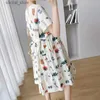 Maternity Dresses Maternity Summer Dresses Fashion A-line Loose Short Sleeve Skirt Pregnant Women Irregular Clothes Pregnancy Mom Print Dress New L240308