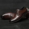 Chaussures décontractées en cuir véritable de luxe de haute qualité pour hommes, chaussures de mariage Oxford pointues, chaussures de bureau pour hommes