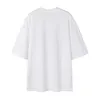 24SS Early Spring Men's Denim Shirts Włochy Paris Mężczyźni Women High Street Fashion krótkie rękawy OS T-shirty Summer Trzych TEE ZB0308