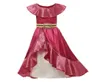 MUABABY Girl Elena of Avalor Adventure Dress up Children Summer Princess Cosplay Costume Girls Sleeveless Ruffles Classic Dress Y14450159