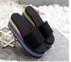 Stew Designer Slippers Women's Summer Heel Multi-coloured sandals Quality Fashion slippers Printed waterproof platform slippers Beach Fashion Sports slippers GAI