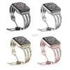 Les groupes regardent le luxe Bling Bling pour le groupe de montre Ultra 8 7 6 SE joli cadeau en acier inoxydable Bijoux de montre de montre Iwatch Strap Woman 240308