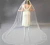 Bridal Veils White Ivory Wedding Accessory 3M Length Cathedral Crystal Edge Veil 1 Layer With Metal Comb 20215913733