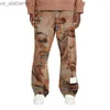 Men's Pants Mens Pants Trousers Other Face Trend Medium Waist Men Large Funny Brown Hip-hop 240308