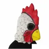 Party Masks White Latex Rooster Adts Mad Chicken Cockerel Halloween Scary Funny Masquerade Cosplay 220826 Drop Delivery DHQ4L