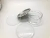 Food PACKAGING Plastic Clear Containers Empty Tin Cans 3.5g Black Lids White Lids