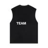 2024 Herrstoppar Summer Black Muscle Vests Bomull Underkläder ärmlös Topp Solid Vest O-Neck Gym Clothing