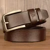 Belts Men's 3.8cm Cowhide Casual Needle Buckle Belt Korean Edition High Quality Business Travel Luxury Water Pattern Pant