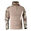 Hommes Sport de plein air randonnée T-shirts Combat Softair armée militaire Multicam CP Camouflage chasse escalade chemise vêtements tactiques 240306