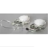 Kolczyki Dangle Jewelry Pretty Lady's 925 Srebrna biała skorupa Marcasite 1.8 "