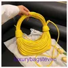 Luxur Designer Tote Bags Bottgs Vents's Jodie Online Store 2023 New Womens Bag Sydkorea Fashion Texture Striped Knot Multi Color Popula med riktig logotyp