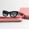 Fashion Designer Miu Sunglasses Oval Frame Luxury Sunglasses Women's Anti-radiation UV400 Personality Men's Retro Glasses Travel sunglasses