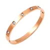 Goldarmband, Nageldesigner-Armreifen für Damen und Herren, 18 Karat Roségold, Armband im minimalistischen Stil, weiblich, einfacher Handschmuck, verblasst nicht, koreanische Version, Online-Logo