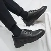 Casual Shoes Cyytl Men Leather Dress Summer Male Loafers arbetar utomhusplattform som går lyxiga fotledstränare Sneakers platt