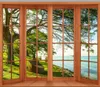 floortoceilingwindows lake woods 3d背景ウォールリビングルームのモダン壁紙6356582