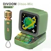 Taşınabilir Hoparlörler Divoom Ditoo-Mic Pixel Art Kablosuz Karaoke Mikrofon 5.0 Retro Tasarım Damlası ile PC için Taşınabilir Bluetooth Hoparlör