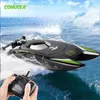 Electric/RC Boats 2.4G Radio RC Boat 30KM/H Racing Boat High Speed ​​Speedboat 20 minuter Batteri 2 Ch Dual Motor Waterproof Remote Control Ship Toy Boy T240308