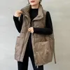 Gilet da donna 2024 Autunno Inverno Coreano Giù Gilet di cotone Donna Allentato Casual Senza maniche Gilet caldo Parka femminile Giacca Top