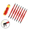 Śrubokręty 8pcs Electric Zniesiony śrubokrętny śrubokręt Nietop MTI Bit Batch Głowica partii T10 T15 T20 T25 PH0 PH1 PH2 Y1 Y2 DOSTĘP DH45B