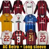Retro Soccer Jerseys Long Sleeve Kaka Baggio Maldini VAN BASTEN Pirlo Inzaghi Beckham Gullit Shevchenko Vintage Shirt Classic Football Shirt 96 97 06 07