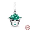 925 Silver Ny Lucky Clover Meaty Plant Pendant Jewelry Beads Lämpliga för original Pan Armband Kvinnor smycken gåvor gratis frakt