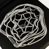 Hair Clips Women Mesh Headpiece Accessory Wedding For Head Chain Luxury Hollow Rhi Drop