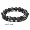 Nouveau Bracelet obsidienne hommes avec perles volcaniques de haute qualité garçon ami