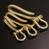 Keychains Copper Brass U Shaped Fob Belt Hook Clip Mens Metal Gold 3 Size Key Chain Ring Joint Connect Buckle Holder Accessory2210