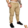 Männer Hosen Männer Harem Hose Lose Fit Hosen Baumwolle Elastische Taille Lange Jogger Jogginghose Skinny Bleistift Drop Lieferung Bekleidung Männer C Dha8W