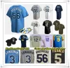 Personalizado Homens Mulheres Juventude Tampa''Bay''Rays''Baseball JerseyRandy Arozarena Wander Franco Yandy Diaz Isaac Paredes Shane McClanahan Zach Eflin Brandon Josh Lowe Wade Boggs