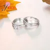 Cluster Ringe Hohe Qualität Klassische Frauen Weibliche Party Hochzeit Schmuck 925 Sterling Silber Nadel Finger Ring Set mit Kubischen Zirkon