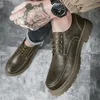 Casual Shoes Spring äkta läder Mäns Oxford Business Formal Höjd ökar 6 cm lyxiga sneakers