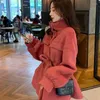 Kadın Trençkotları Kadın Yapılan Kürk Müte Durumu Moda Kalın Sıcak Kış Ceket Süper Teddy Uzun Kollu Kadınlar