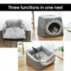 Varm husdjurskatt Bed Bed Soft Nest Dual Use Cat Sleeping Bed Pad Winter Varma husdjur Mysiga sängar Kennel för små hundar Katter Valp 240226