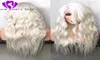 613 Blond syntetisk spetsfront peruk Långa kroppsvåg peruk för kvinnor värmebeständigt fiber Glueless Natural Hairfirine Cosplay Wig 2606427368