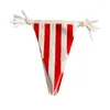 Decorative Flowers Advertising Hanging Wedding Decor Birthday Flags Banner Carnival Multiple Occasions Plastic Red Romantic Triangle Bunting